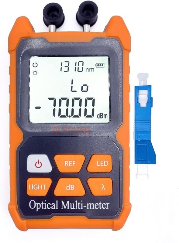 E-280 Handheld Optisches Multimeter (Lichtmesser + VFL), Lieferung mit SC-Stecker auf LC-Buchse Adapter, Testbereich: -5...