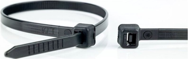 WKK - 120194071 120194071 Kabelbinder 300 mm 3.60 mm Schwarz Hitzestabilisiert, UV-stabilisiert, bestä