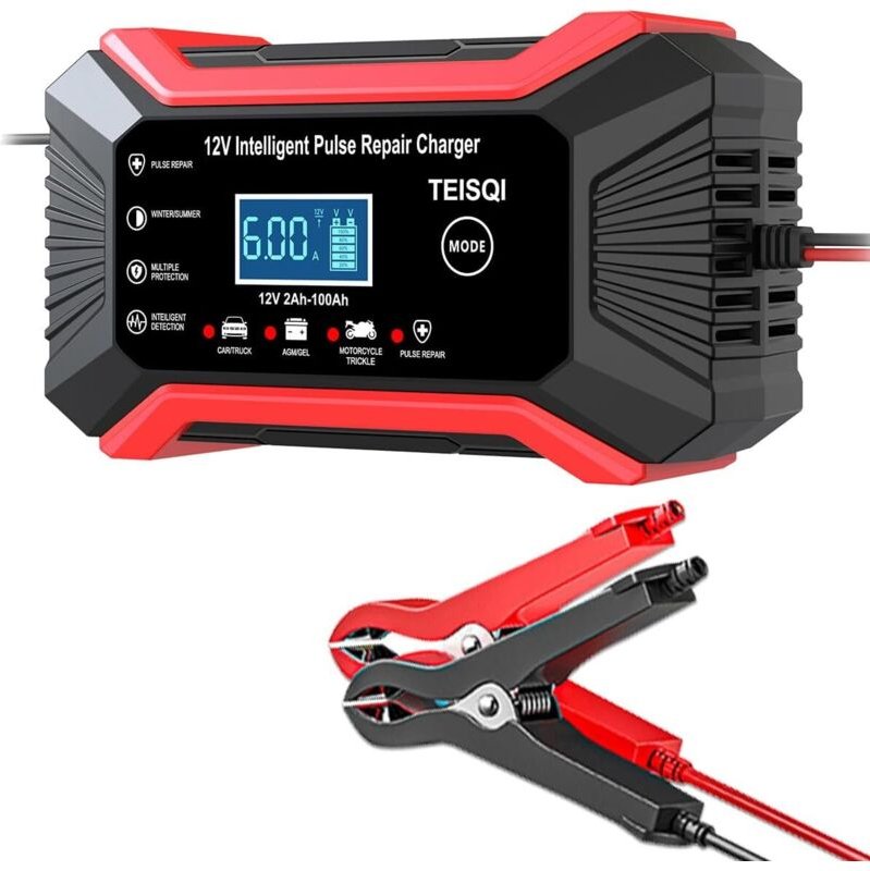 Autobatterieladegerät, 12V 6A Intelligentes Batterie-Erhaltungsladegerät, Kfz-Batterie-Erhaltungs- und Desulfatierungsge...