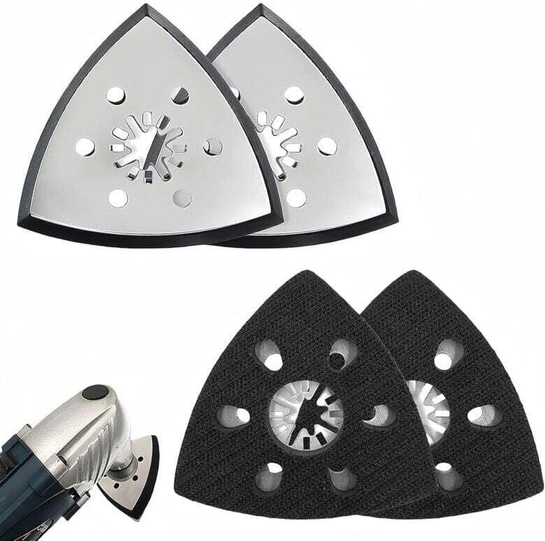 4-teiliges dreieckiges Schleifpad, 93 mm, Multifunktionswerkzeug, dreieckiges Schleifzubehör