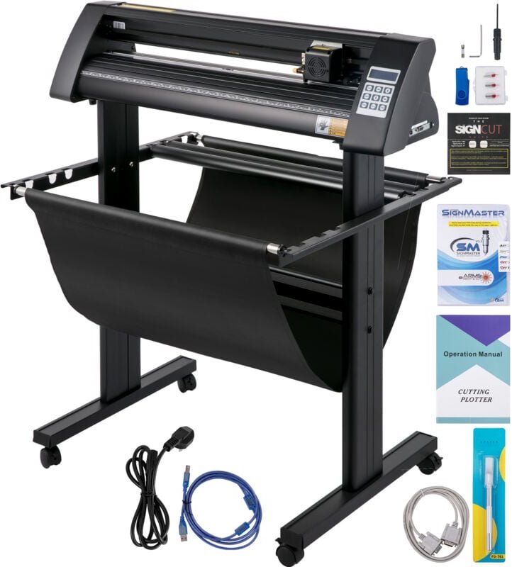 Mophorn 720 mm Vinyl-Schneideplotter, LED-Anzeige, halbautomatisches optisches Auge, SignCut-kompatibel, Mac/Win-System,...