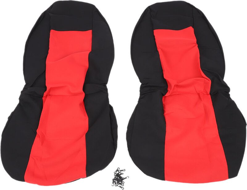 Yctze 2-teiliges Autositzbezug-Set (Rot Schwarz).