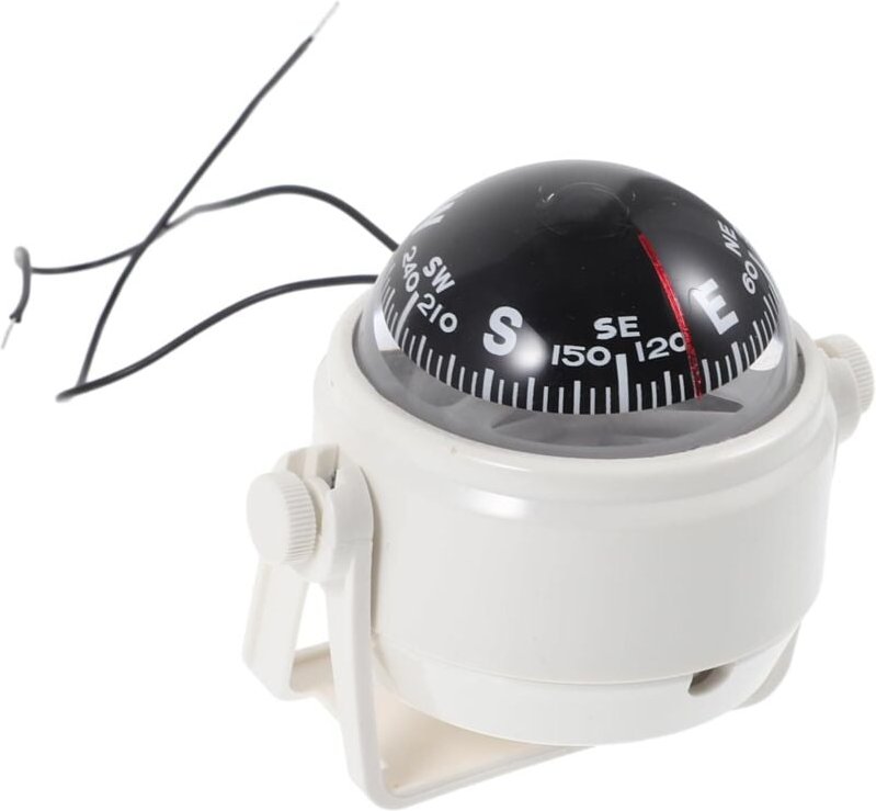 Schiffskompass, digitaler Navigationskompass, verstellbarer elektronischer Kompass mit Nachtsichtfunktion (weiß)