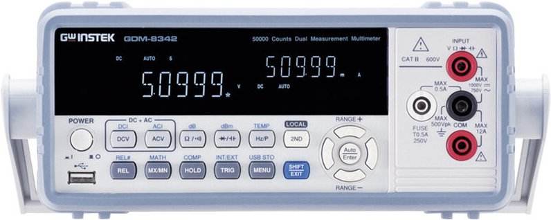 GDM-8342USB Tisch-Multimeter digital cat ii 600 v Anzeige (Counts): 50000 - Gw Instek