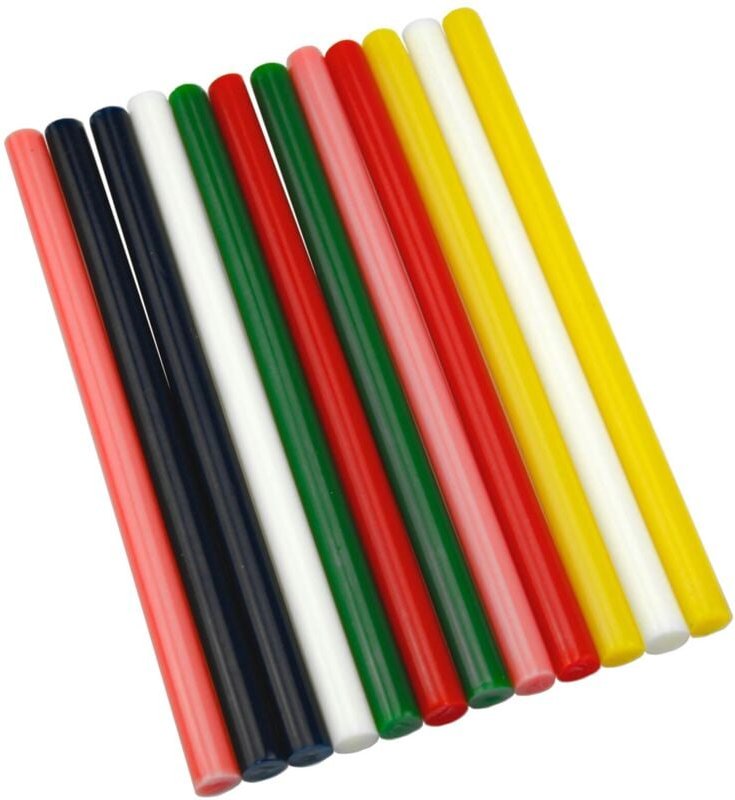 12 Heißkleber Klebesticks 11,2mm x 200mm farbig bunt