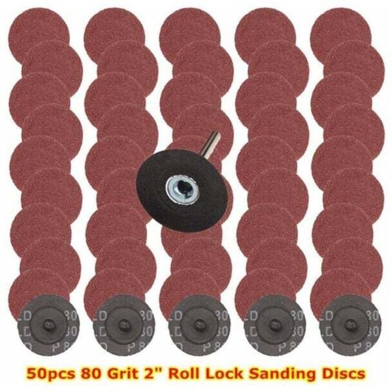 Schleifscheiben, 50-teiliges Set Schleifscheiben, 50-mm-Schleifscheiben, Schleifpapier, Körnung 80 zum Polieren und Entr...