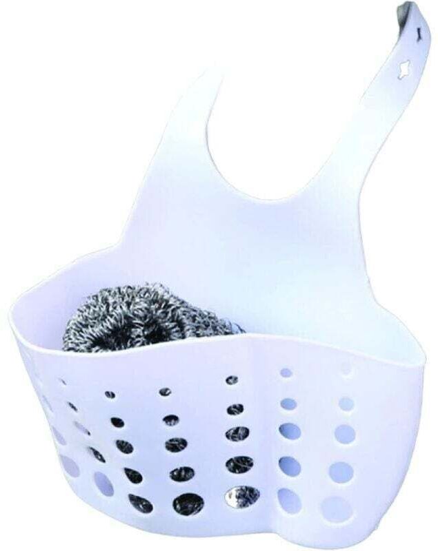 Hängekorb für Bad- und Küchenspüle, Wasserhahnhalterung mit Bügel, XU, Abflusslöcher, Ersatzbeutel, Aufbewahrung für Was...
