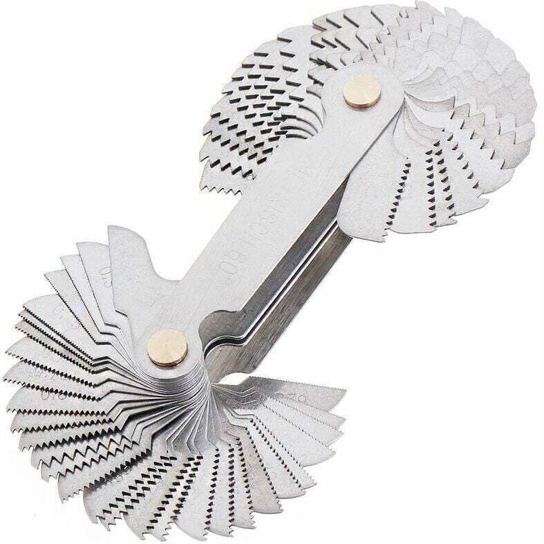 SAE Whitworth 55-Grad-Gewindelehre in metrischen, imperialen und amerikanischen Systemen, 60-Grad-metrische und 60-Grad-...