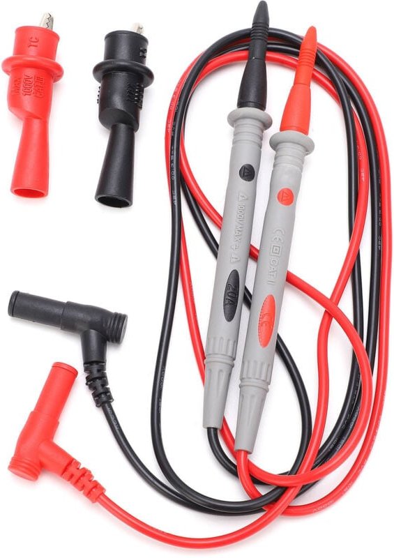 P14A 4-mm-Messleitungen mit Klemmen-Set, Multimeter-Messleitungszubehör, rutschfest, zum Selbermachen