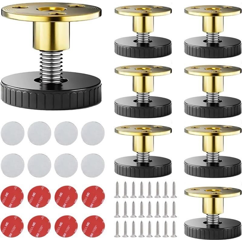 8-teiliges Set verstellbarer Möbelfüße, 27-40 mm, kratzfeste Nivellierfüße, für Schränke, Bettbeine, Tische, Sofas