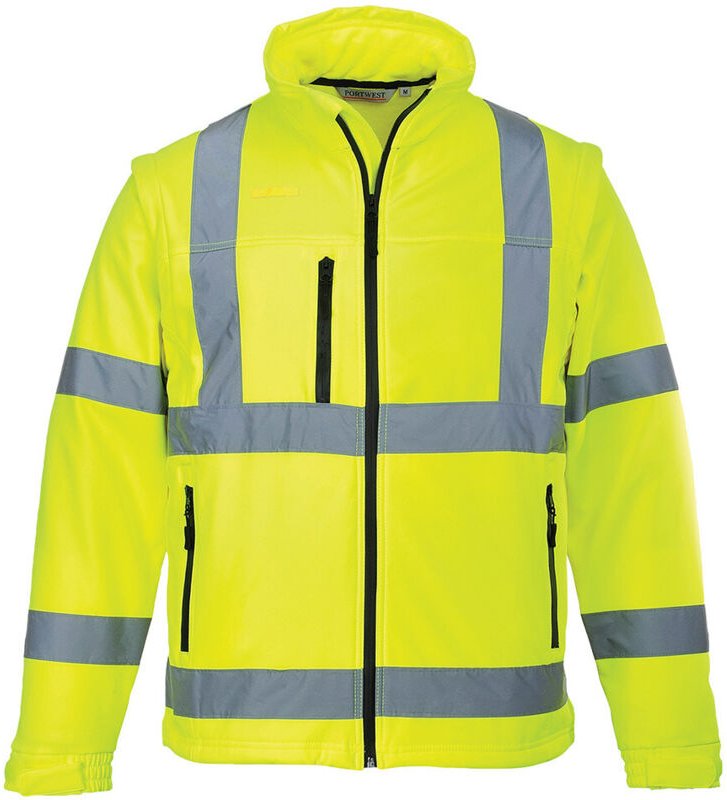 Hivis Softshell Jacke (3 Lagen) Farbe: Gelb Größe XXXL - Portwest