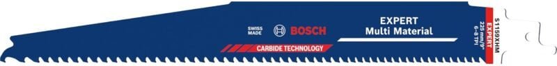 Bosch 3x EXPERT Multi Material Blade S1159XHM (für Gusseisen, Holz mit Metall, Länge 225 mm, Profi Zubehör Stichsäge)