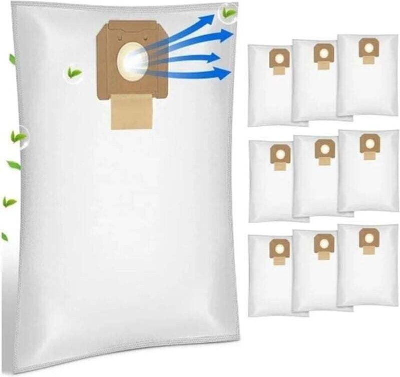 Ersatzstaubbeutel für Bosch GAS35, GAS35L AFC Staubsauger, Serie 2607432037 (10 Stück)