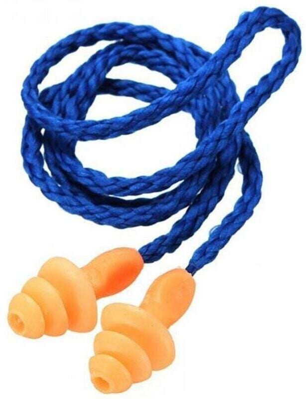 5 weiche Silikon-Ohrstöpsel mit Geräuschunterdrückung und Kabel zum Schlafen und Lernen