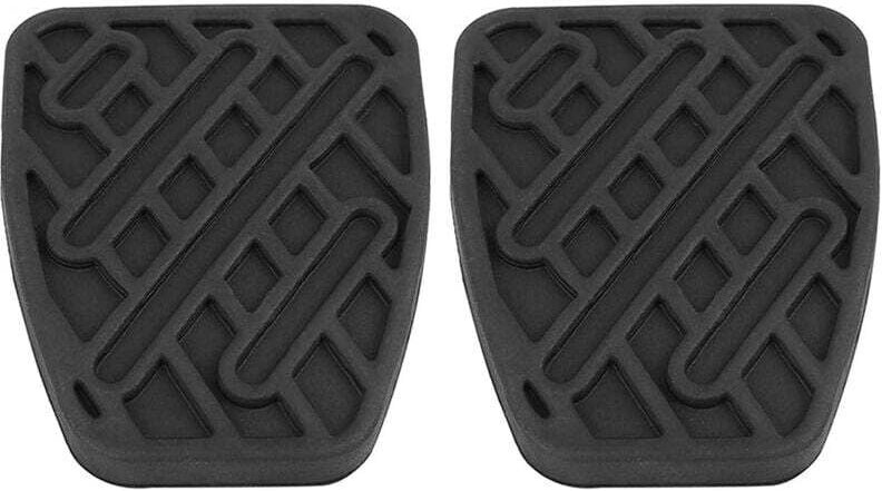 Schwarze Gummi-Brems- und Kupplungspedalabdeckungen, 2 Stück, kompatibel mit 2007-2016