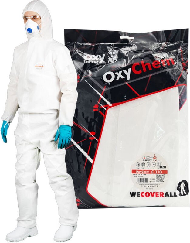 White S OxyChem C110 Schutzanzug für Maler Typ 5 6