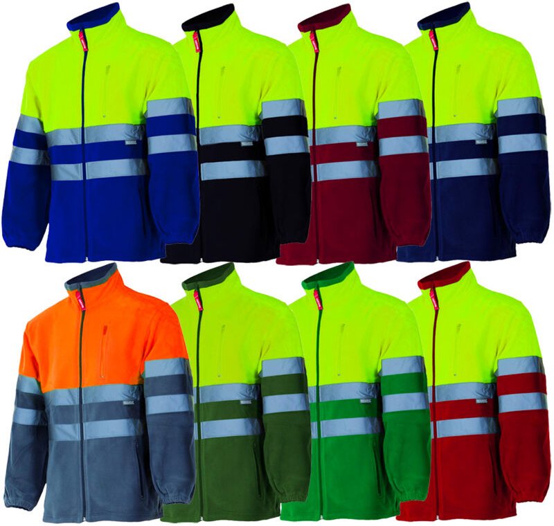 183 Fleecejacke - m - Schwarz / Gelb - Velilla