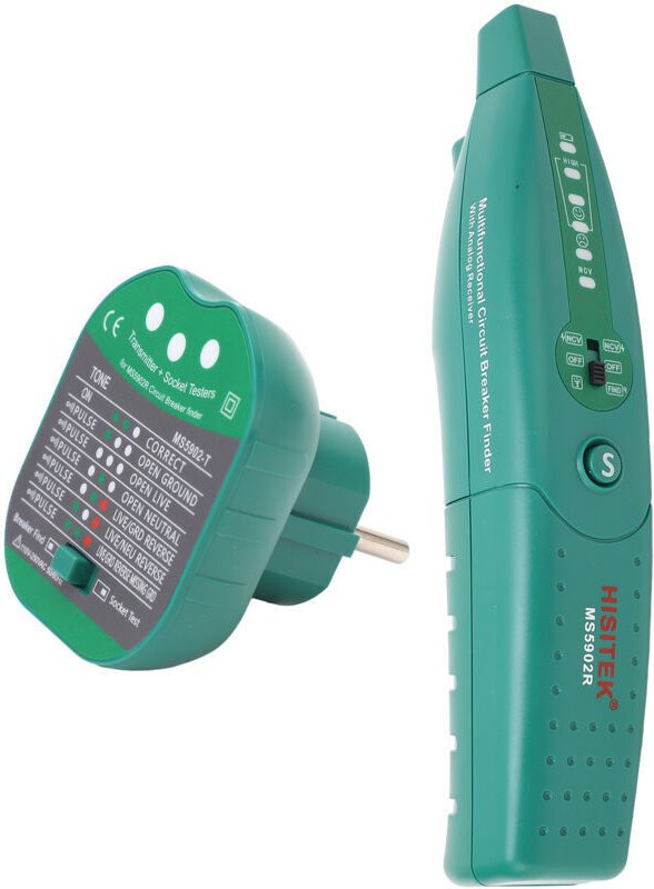 Vtizikl Testeur de prise avec lampe de poche, détecteur de fusible de disjoncteur, testeur de prise d'avertissement de b...