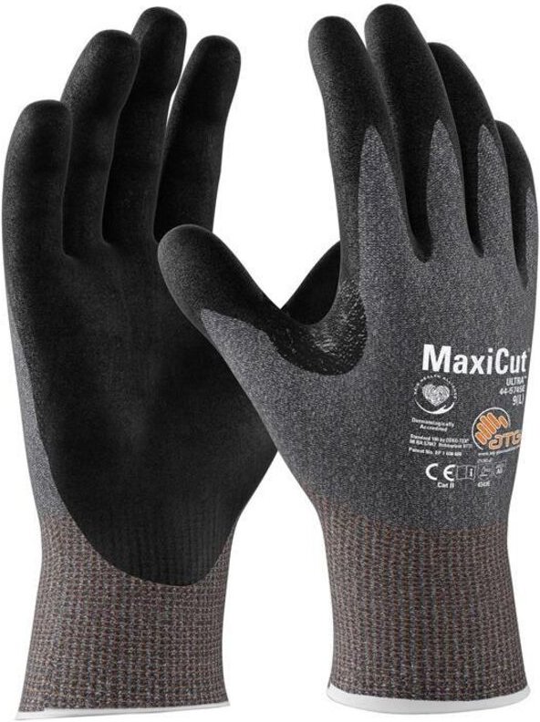 Schnittschutzhandschuhe MaxiCut® Ultra™ 44-5745E Größe 9 grau/schwarz PSA-Kategorie II EN388/EN ISO21420