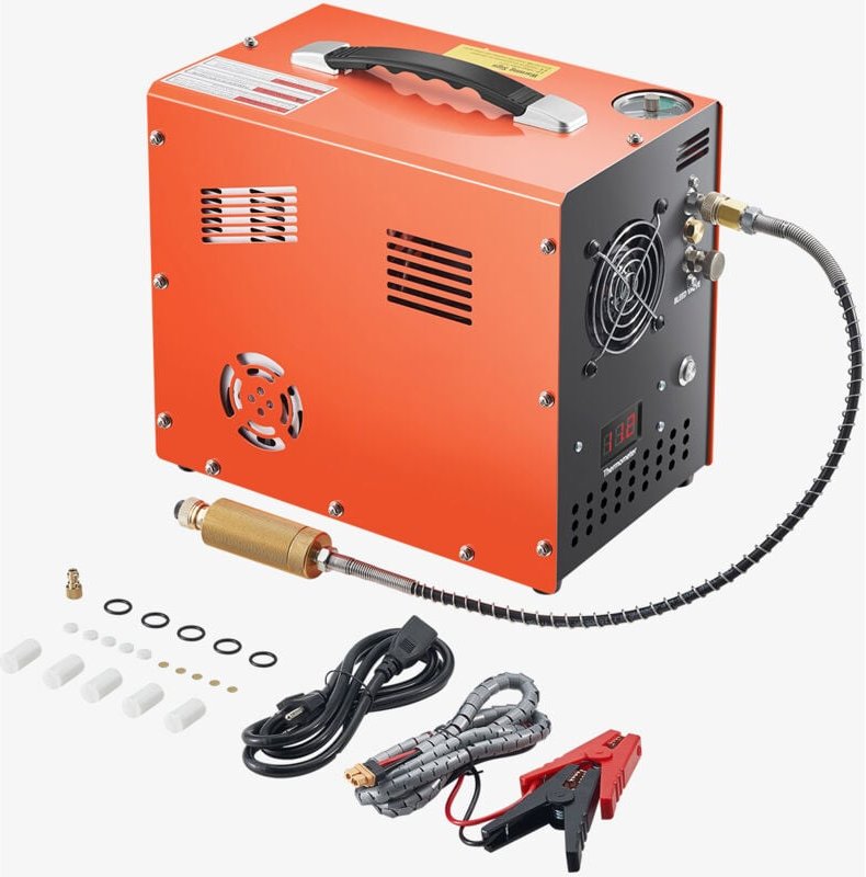 Mophorn - 4500PSI PCP-Luftkompressor, 30 MPa mit eingebautem Konverter und Kühlventilator, Auto-Stopp-DC12V/AC230V tragb...