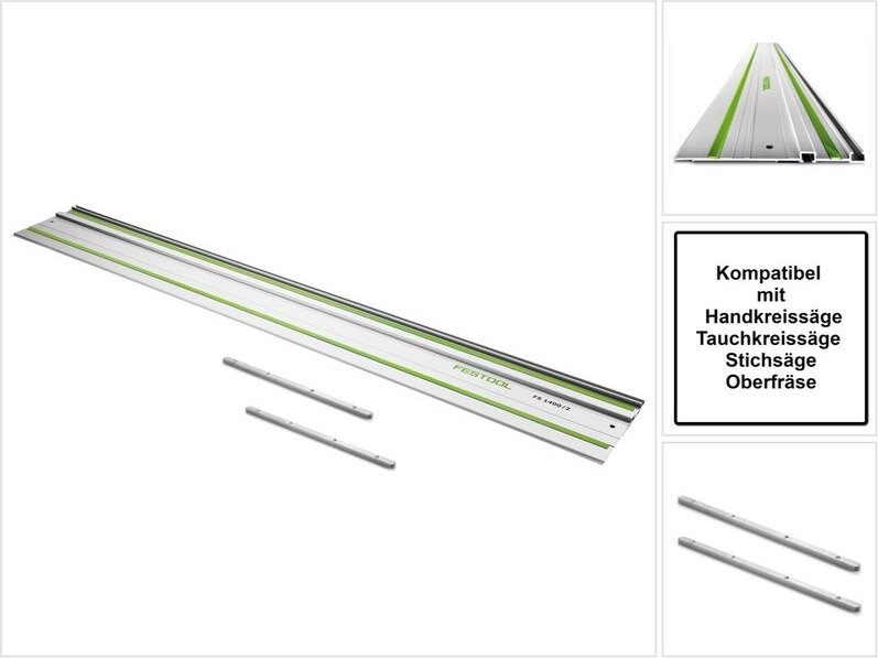 Festool FS 1080/2 Führungsschiene 1080 mm ( 491504 ) + 2x Verbindungsstück FSV ( 2x 482107 )
