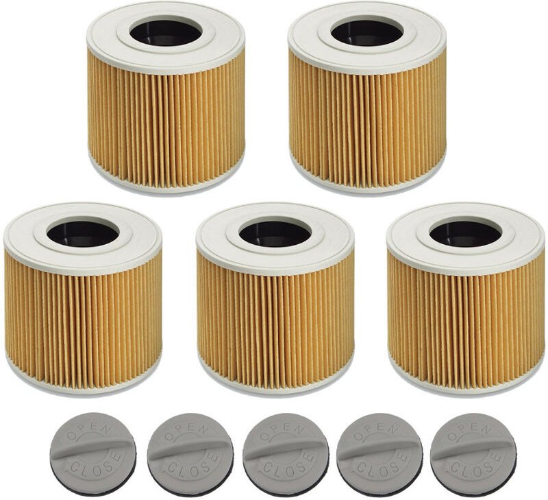 5x Trade-shop Patronen-Filter inkl. Verschlussschraube für Kärcher nt 27/1 me Advanced 1.428-111.0 nt 27/1 me Advanced 1...