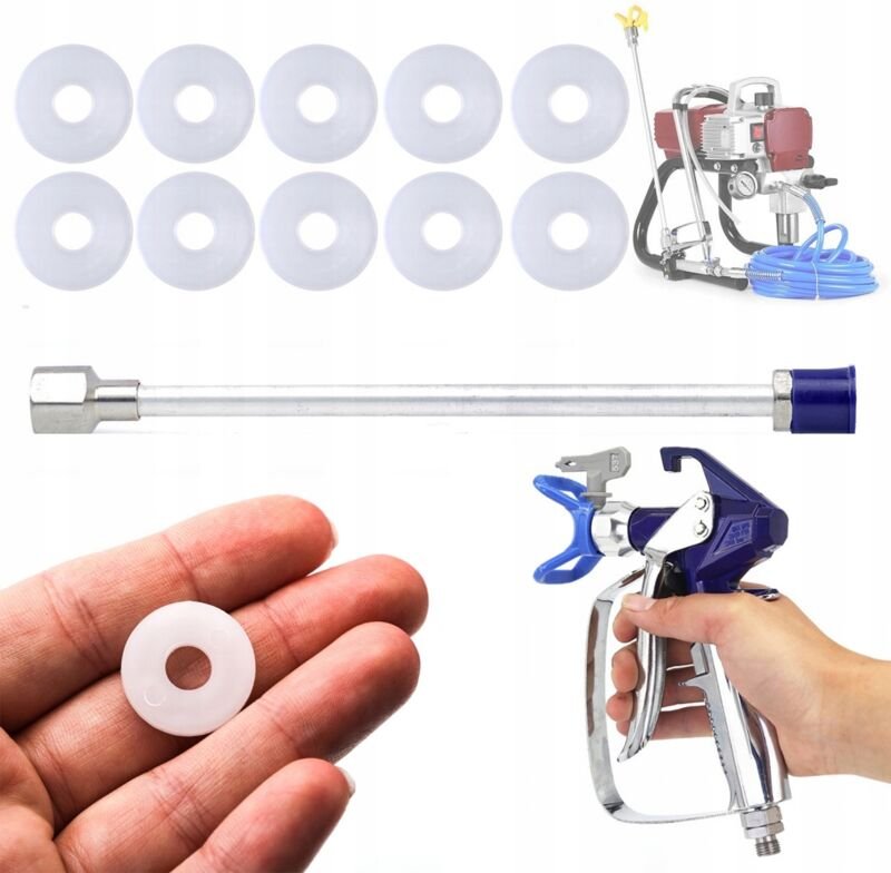 Rosfix Set Farbspritzpistole Blue Monster mit Düse 517, 30 cm Spritzlanze & 7/8" Dichtung – 500 bar 1/4" Anschluss Für S...