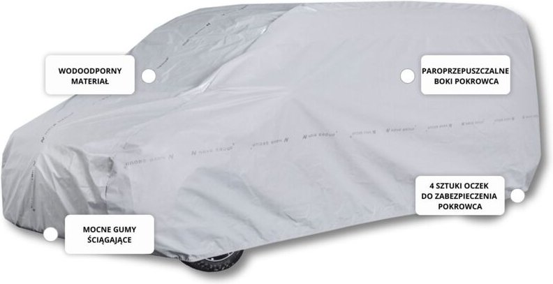 Autoabdeckung VAN XL 510-540 Autoplane Practic 3 Lagen Gurte