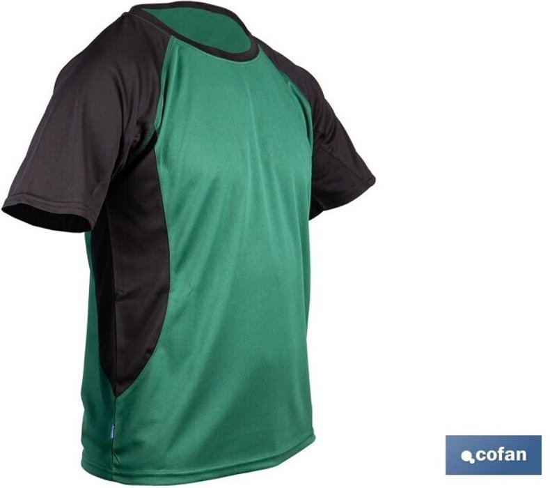 Atmungsaktives T-Shirt Modell Pilote grün-schwarz 160 g/m² Größe L