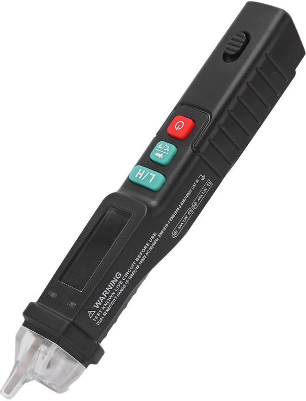 Wechselspannungsprüfstift, automatische Abschaltung, HD-Bildschirm, hochempfindlicher Spannungsprüfer (12–1000 V)
