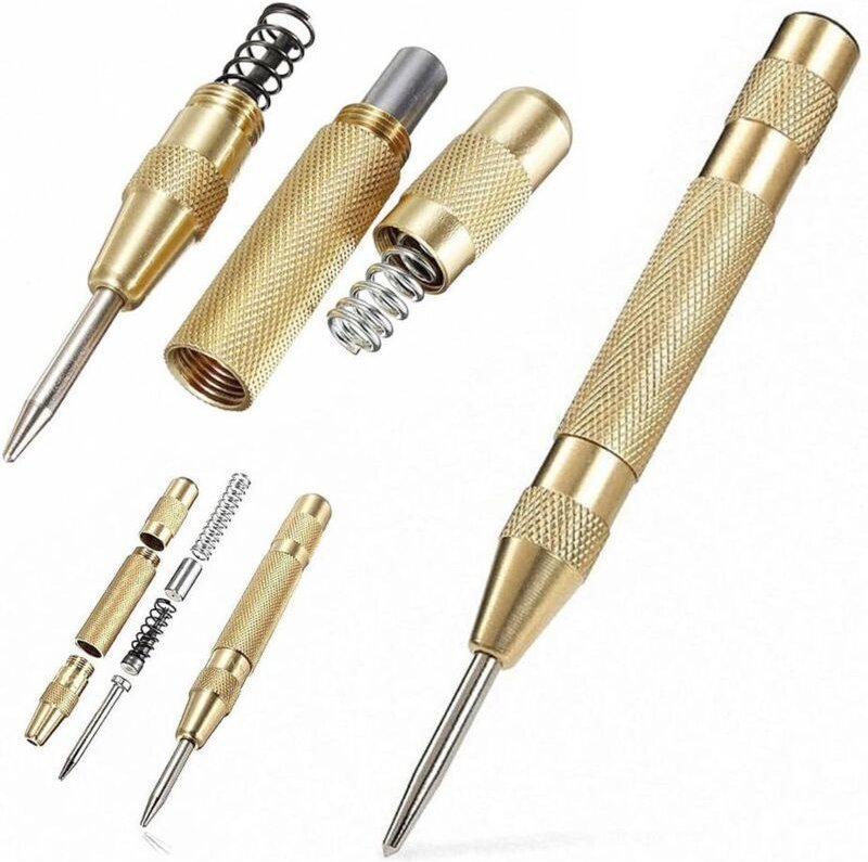 Automatischer 12,7 cm Körner aus Edelstahl mit einstellbarem Hub, bestimmt die Bohrposition für Stahl, Holz und Kunststo...