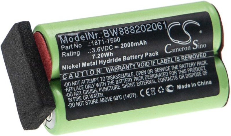 Vhbw - 1x Akku kompatibel mit Moser Wella Academy ChromStyle Haarschneidemaschine (2000 mAh, 3,6 v, NiMH)