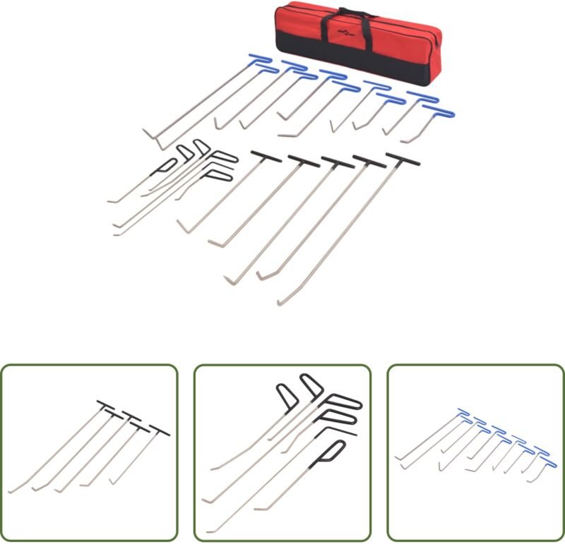 Dellen reparieren - 21-tlg. Ausbeulwerkzeug Set Edelstahl