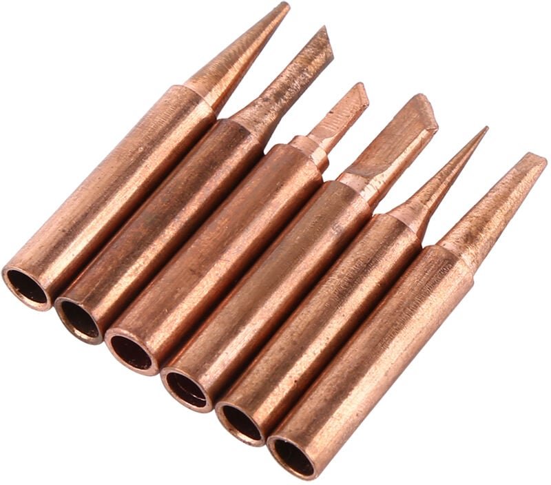900M T-Serie Lötspitzen aus reinem Kupfer, Set mit bleifreien, austauschbaren Lötspitzen für Niedertemperatur-Lötstation...
