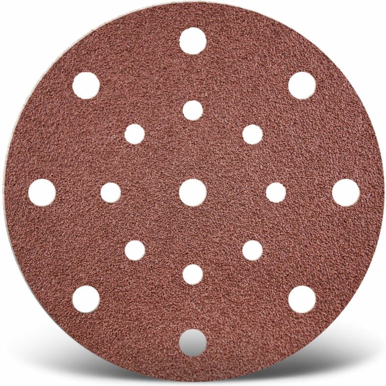 Red Klett-Schleifscheiben, 150 mm, 17-Loch, f. Exzenterschleifer, Normalkorund (50 Stk.) K40 - Menzer