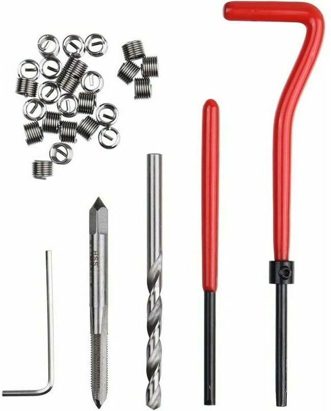 30-teiliges M5-Gewindereparaturset, M5 x 0,8 mm Helicoil-Einsetzwerkzeug, Gewindereparaturset