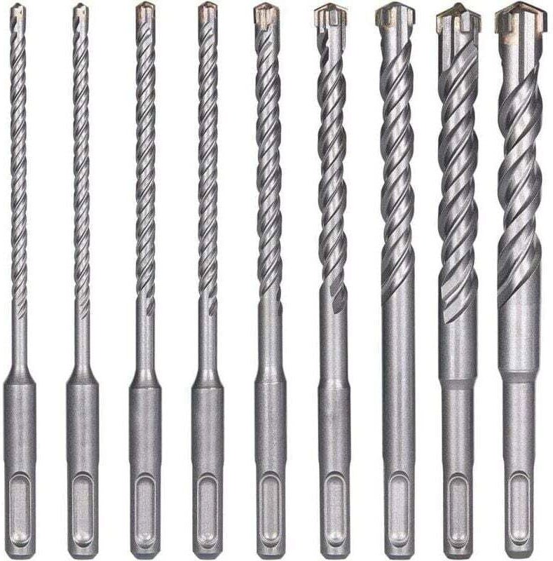 Betonplatten, 9 Teile (5 mm 16 x 160 mm), elektrische Perkussionsfeder SDS-Plus für Perkussionspercussion, kreuzförmige ...