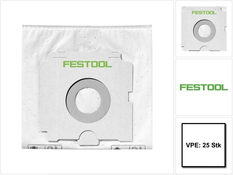 Selfclean Filtersack sc fis-ct 36/25 Set ( 5x 496186 ) für ct 36 Absaugmobil - 25 Stück - Festool