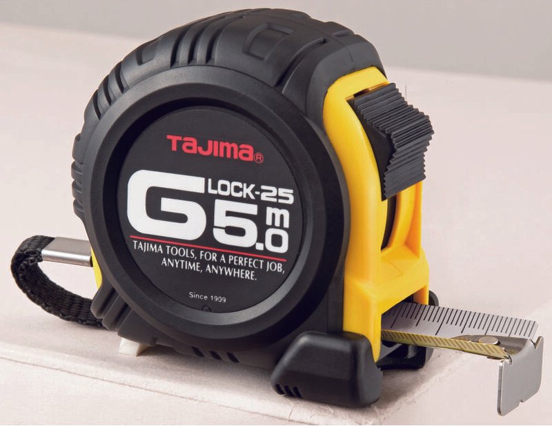 Tajima - g-lock Bandmass 8m Breite 27mm mit Magnet Ablesbarkeit Vorder-& Rückseite