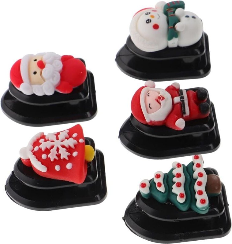 5-teiliges Set selbstklebender Autohaken für festliche und praktische Weihnachtsdekorationen im Autoinnenraum