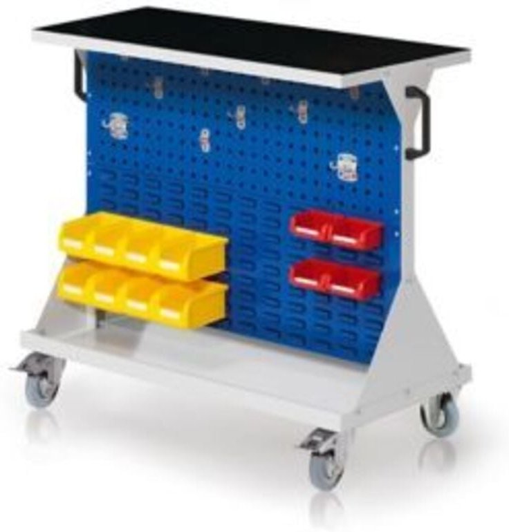 Kappes RasterMobil® Größe 2 - 1000x930x500mm - 2x Lochplatte 2x Schlitzplatte - Auflageboden aus Stahlblech inkl. Riffel...