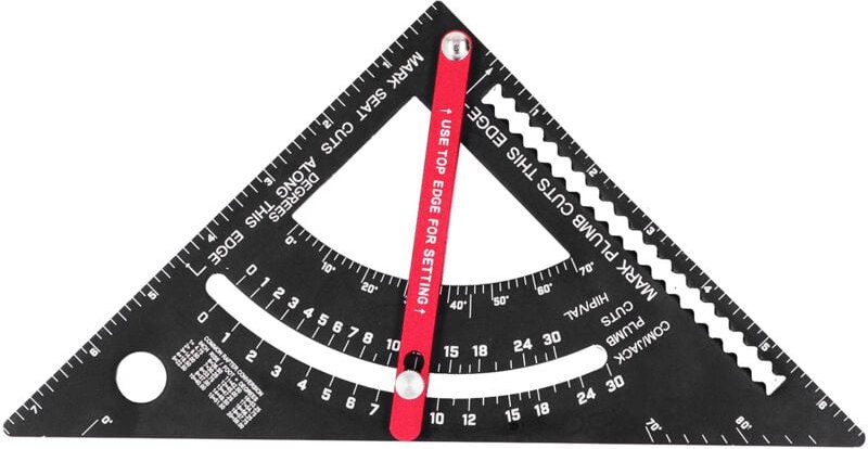 Zimmermannslineal, Präzisionsskala, verstellbares Zimmermannslineal aus Aluminiumlegierung mit Winkelmesser zum Messen