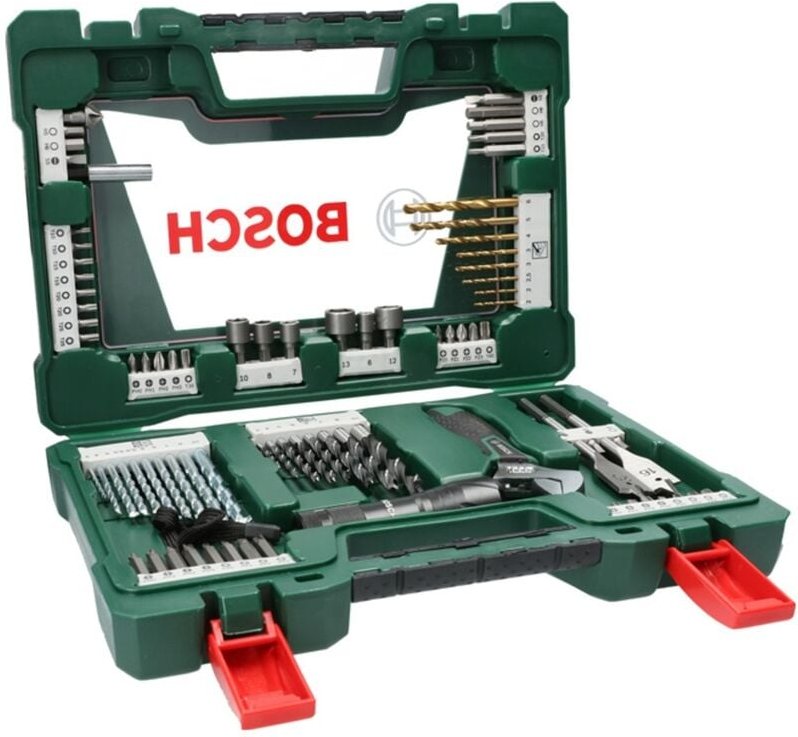 Bosch - TiN-Bohrer- und Bit-Set, 83-teilig V-Line inkl. Taschenlampe