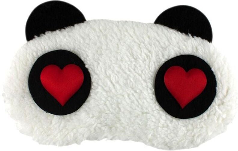 In Love Panda, Flauschige Schlafmaske für Reisen und Entspannung