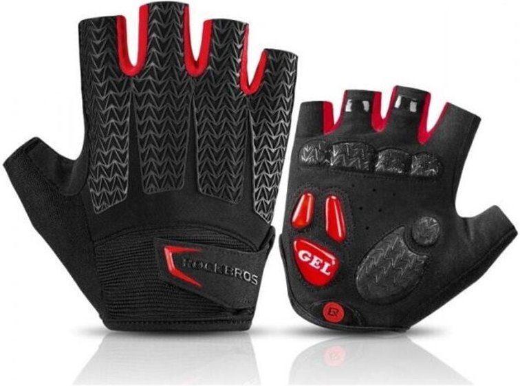 ROCKBROS Rad-/Sporthandschuhe (S169-BR) schwarz und rot M