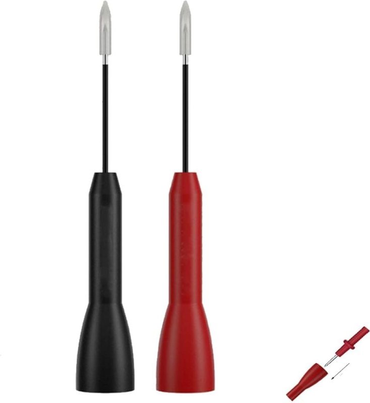 Bluedeer - 2 Stück Multimeter Prüfspitzen mit 2mm Buchse 1mm Einstechnadeln Zerstörungsfreie Prüfspitzen für 2mm Multime...