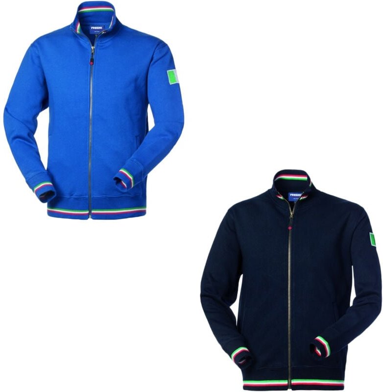 Rossini New Narvik Herren-Sweatshirt mit langem Reißverschluss - L - Hellblau