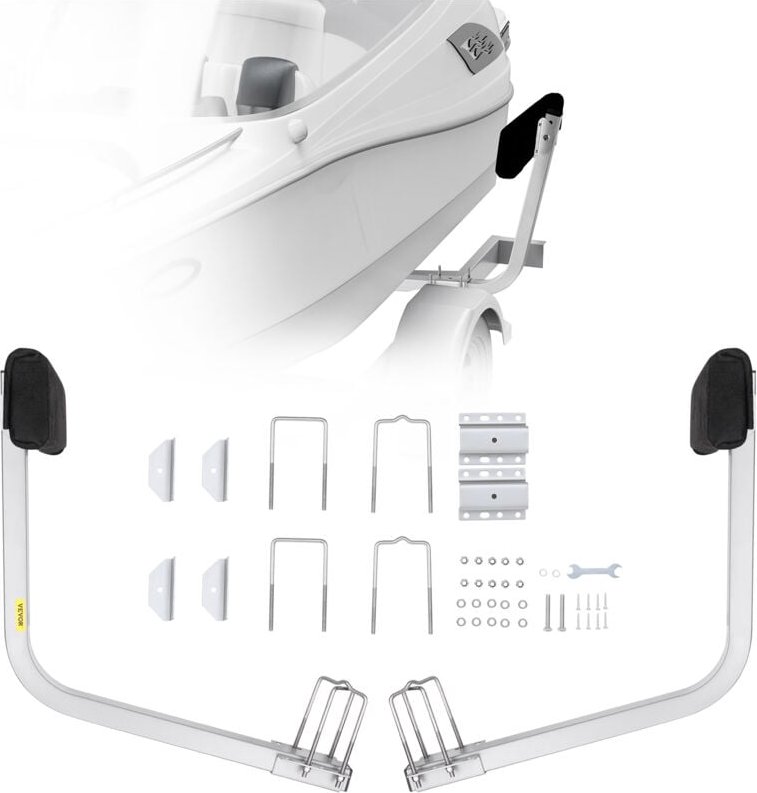 VEVOR T-Form Anhängerpfahl Bootsanhänger Anleitung Kurbelstütze Bootsführung, 330 mm Einstellbare Breite Boat Trailer Gu...
