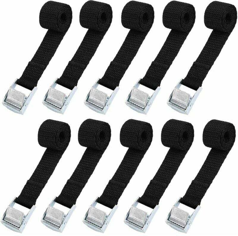 10 Stück 239 cm Spanngurt-Befestigungssatz für Motorrad-/Auto-/Fahrradträger, Spanngurt, maximale Belastung 500 kg – Sch...