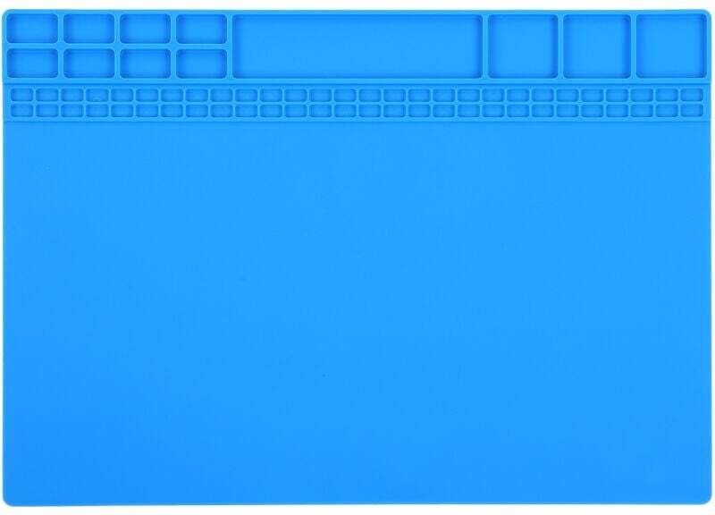 Tapis De Réparation Électronique En Silicone Résistant À La Chaleur Coussin D'Isolation Bleu Foncé